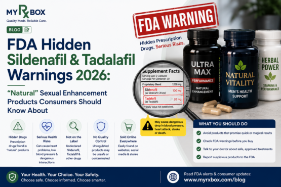 FDA Hidden Sildenafil & Tadalafil Warnings 2026 “Natural” Sexual Enhancement Products Consumers Should Know About